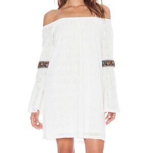 Vava by Joy Han Revolve Kyle Off Shoulder Dress Bell Sleeve White Size S